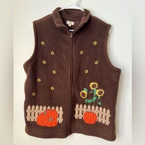 Baxter & Wells Fall Brown Fleece Vest